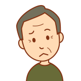 <strong>悩むおじさん</strong>